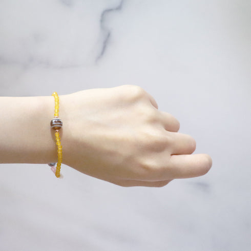 【ONLINE SHOP限定】【CLEAN UP】天地天珠×ホワイトシェル×アコヤパール ブレスレット