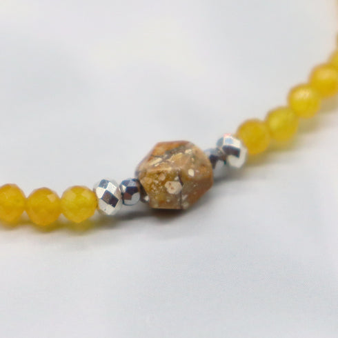 【Mermaid Teardrops】パール×シトリン×クォーツァイト ブレスレット