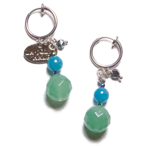 グリーンアベンチュリン×アパタイト イヤリング