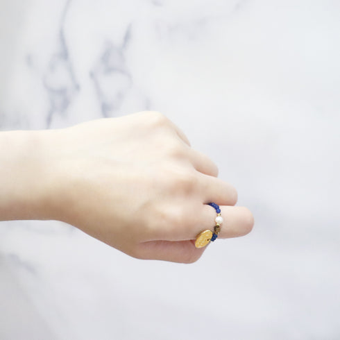 【美人鱼之泪】珍珠×虎眼石×石英石戒指