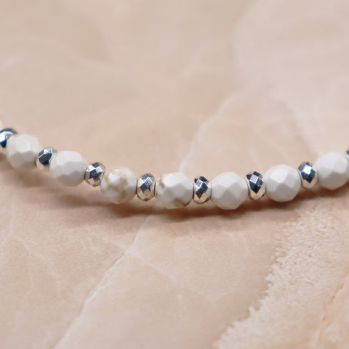 【Longing for Jaipur】イエローアベンチュリン×マグネサイト アンクレット