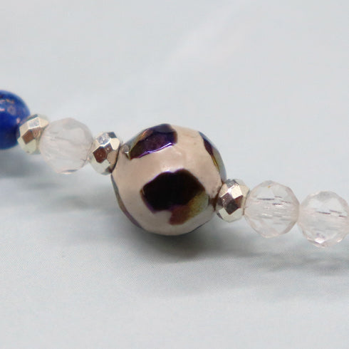 【Starry Sky Fragment】亀甲天珠×ラピスラズリ×水晶 ブレスレット