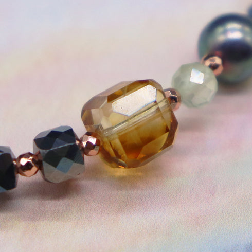 【ONLINE SHOP限定】【CLEAN UP】天地天珠×テラヘルツ鉱石×シトリン×アコヤパール ブレスレット