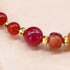 【Flames of Crimson】人工ルビー×カーネリアン×シトリン×カオリン ブレスレット