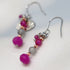 【粉色!粉色!粉色!】合成红宝石 x 拉长石 x 石英岩耳环