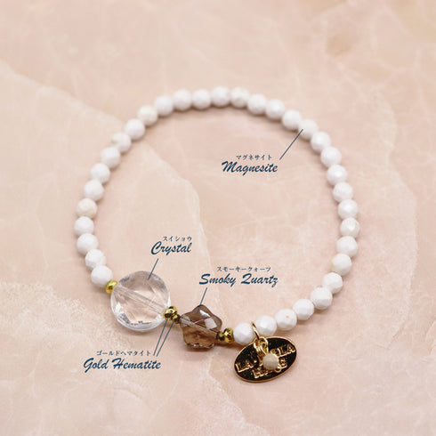 【闪耀如星尘】水晶 x 烟晶 x 菱镁矿手链