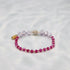 宝瓶天珠 x 粉色紫水晶 x 人造红宝石手链