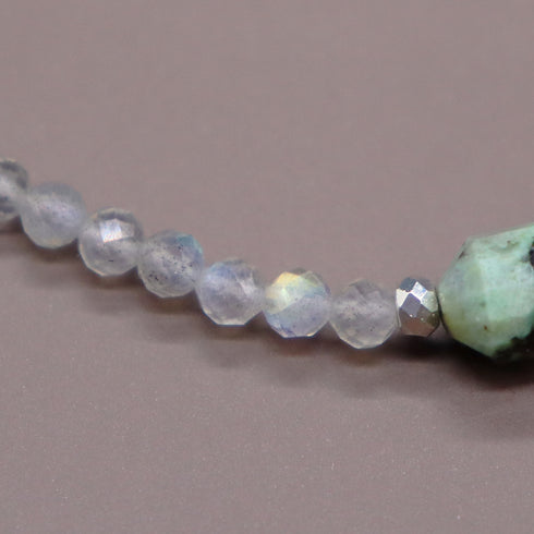 【Be Loved Turquoise】ターコイズ×ラピスラズリ×アフリカンターコイズ×ラブラドライト ブレスレット