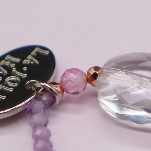 【Moon Lady Amethyst】ピンクアメシスト×水晶×ローズクォーツ×トパーズ リング