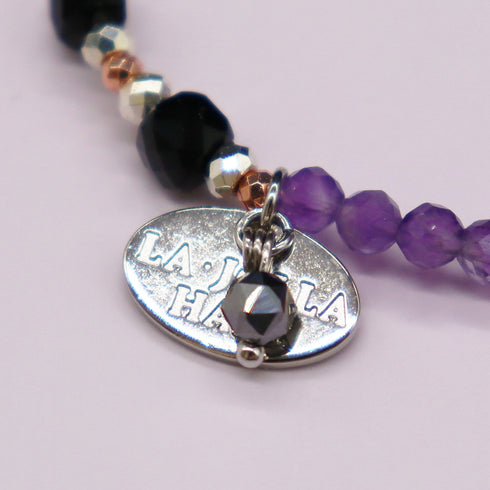 【Moon Lady Amethyst】アメシスト×ダルメシアンジャスパー×オニキス ブレスレット