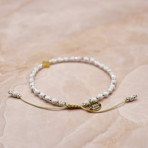 【Longing for Jaipur】イエローアベンチュリン×マグネサイト アンクレット