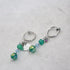 【Deep Sea Party】アクアマリン×グリーンアゲートオーラ×グリーンアゲート イヤリング