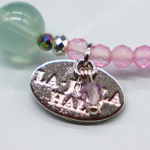 【・EN・GI・RI・】亀甲天珠×プレナイト×トパーズ×タンザナイト×シェル ブレスレット