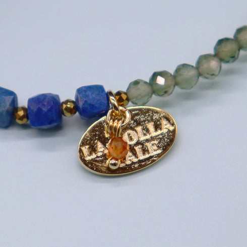 【Starry Sky Fragment】ラピスラズリ×ゴールデンマイカ×人工クォーツ ブレスレット