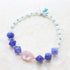 Pink shell, sodalite, and amazonite bracelet