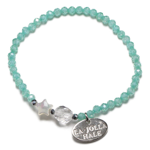 【Baby ☆ Kids Collection】ホワイトシェル×ジルコニア ブレスレット