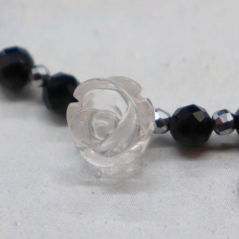 【Shining Like Stardust】水晶×オニキス ブレスレット