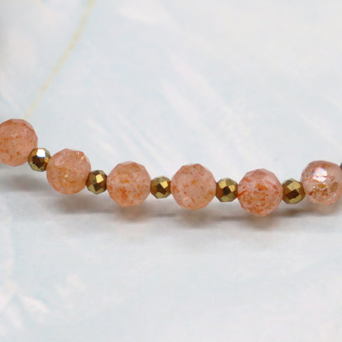 【ONLINE SHOP限定】【Longing for Jaipur】虎牙天珠×オレンジヘマタイト×レッドアンバー ブレスレット