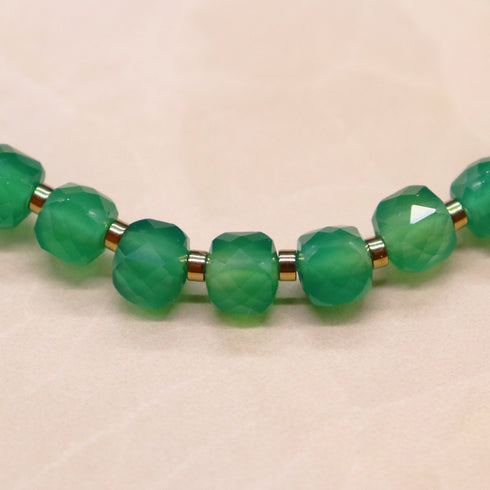 【Blooming Pink Roses】亀甲天珠×ローズクォーツ×アバロニシェル ブレスレット