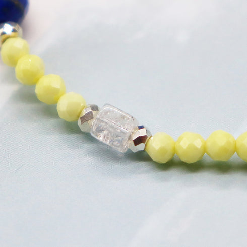 【Starry Sky Fragment】ラピスラズリ×ジルコニア×ラブラドライト ブレスレット