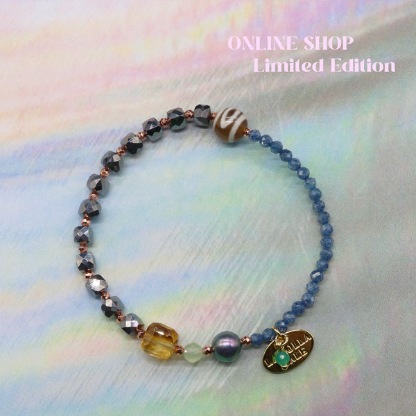 【ONLINE SHOP限定】【CLEAN UP】天地天珠×テラヘルツ鉱石×シトリン×アコヤパール ブレスレット