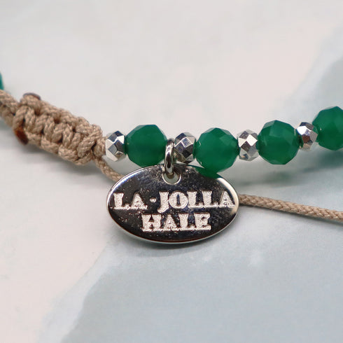 【Little Things for Summer】グリーンアゲート×マザーオブパール アンクレット