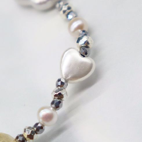 【Mermaid Teardrops】パール×シトリン×クォーツァイト ブレスレット