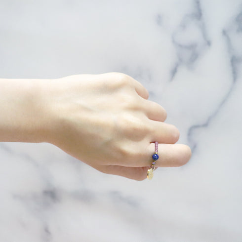 【星空碎片】青金石×红榴石戒指