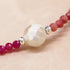 【绯红之焰】玳瑁天珠、人造红宝石、蛭石囊肿、珍珠母贝手链