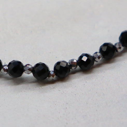 【Shining Like Stardust】水晶×オニキス ブレスレット