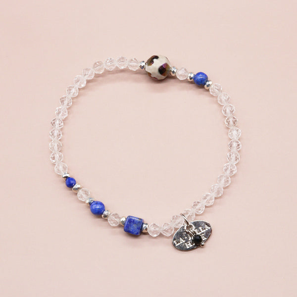 【星空碎片】玳瑁天珠 x 青金石 x 水晶手链