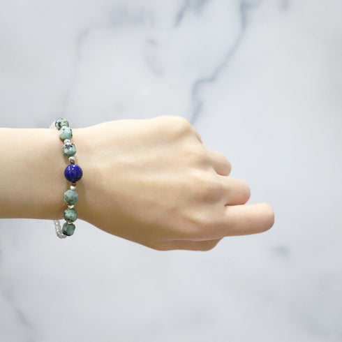 【Be Loved Turquoise】ターコイズ×ラピスラズリ×アフリカンターコイズ×ラブラドライト ブレスレット