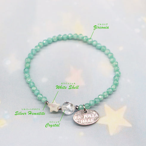 【Baby ☆ Kids Collection】ホワイトシェル×ジルコニア ブレスレット