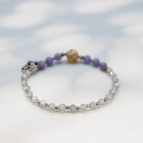 宝瓶天珠 x 坦桑石 x 拉长石手链