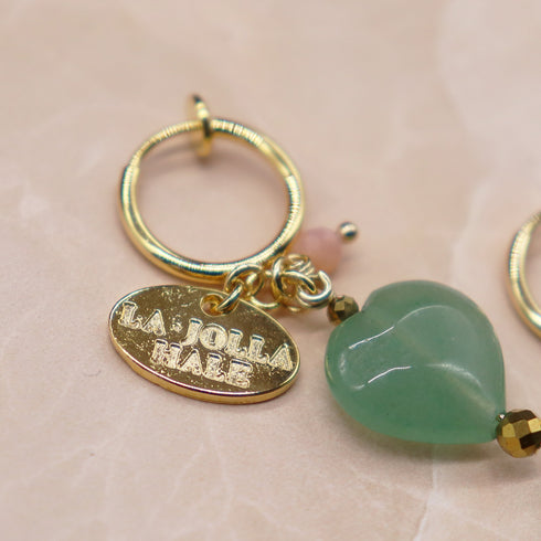 【Longing for Jaipur】グリーンアベンチュリン イヤリング