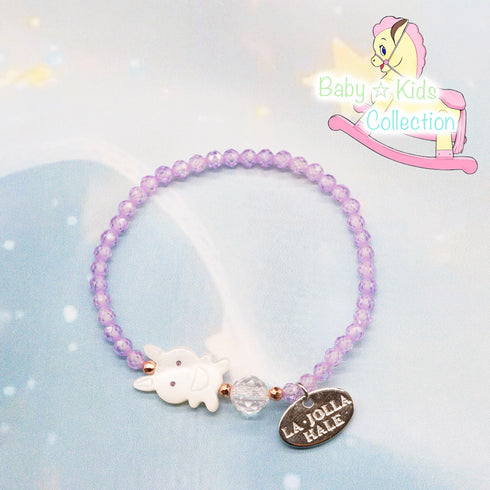 【Baby ☆ Kids Collection】マザーオブパール×ジルコニア ブレスレット