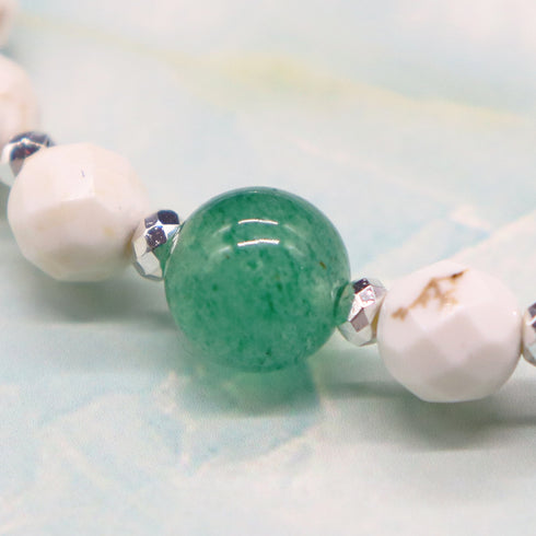 【对斋浦尔的渴望】绿东陵玉×菱镁矿绿松石手链