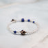【Starry Sky Fragment】亀甲天珠×ラピスラズリ×水晶 ブレスレット