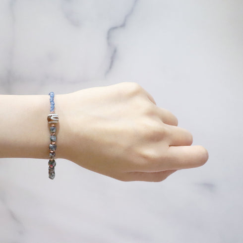 【ONLINE SHOP限定】【CLEAN UP】天地天珠×テラヘルツ鉱石×シトリン×アコヤパール ブレスレット