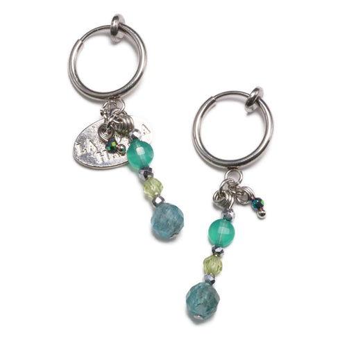 【绿光阳光】橄榄石 x 磷灰石 x 绿玛瑙耳环