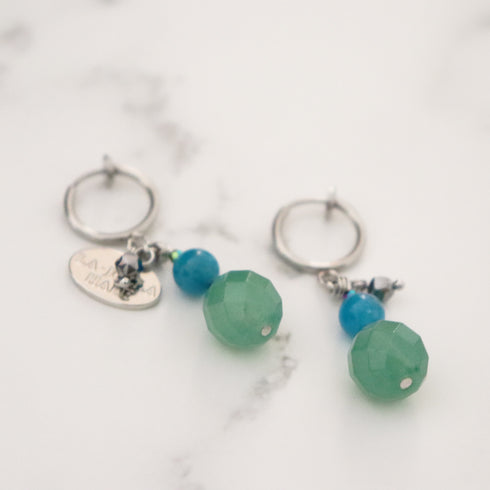 グリーンアベンチュリン×アパタイト イヤリング