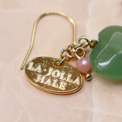 【渴望斋浦尔】绿色东陵玉耳环