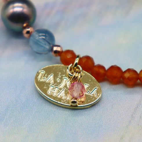 【ONLINE SHOP限定】【CLEAN UP】天地天珠×カーネリアン×セリサイトインクォーツ ブレスレット