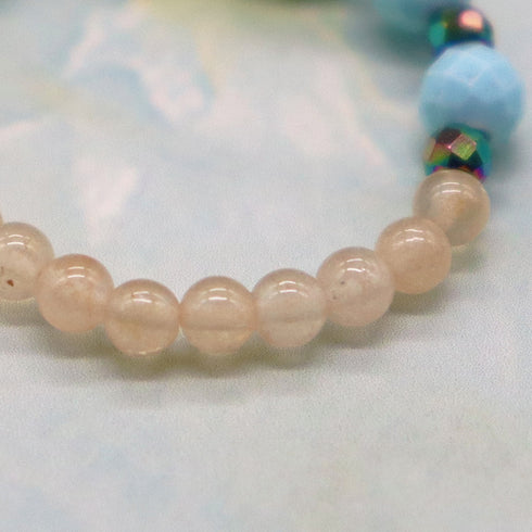 【Longing for Jaipur】オレンジアベンチュリン×マグネサイトターコイズ リング