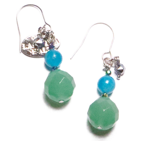 グリーンアベンチュリン×アパタイト ピアス