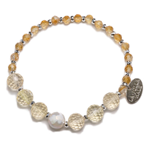 【如蜜糖般甜蜜】玳瑁天珠 x 黄水晶手链