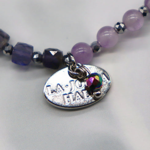 【Mermaid Teardrops】パール×アイオライト×ラベンダーアメシスト ブレスレット