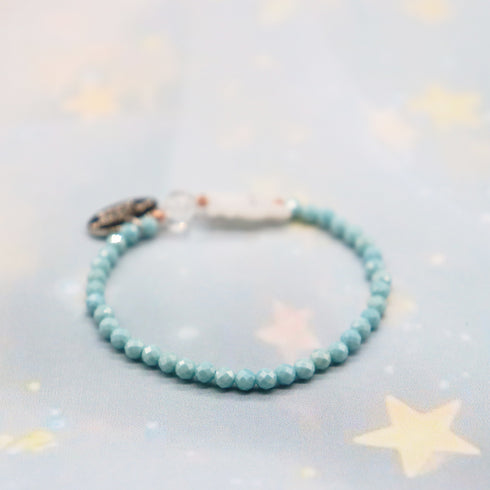 【Baby ☆ Kids Collection】マザーオブパール×ジルコニア ブレスレット