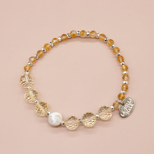 【Like a Honey Candy】亀甲天珠×シトリン ブレスレット