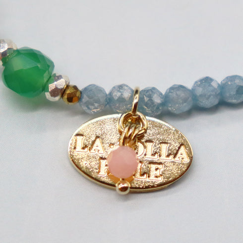 【星空碎片】三眼天珠×青金石×锆石×硅化木手链